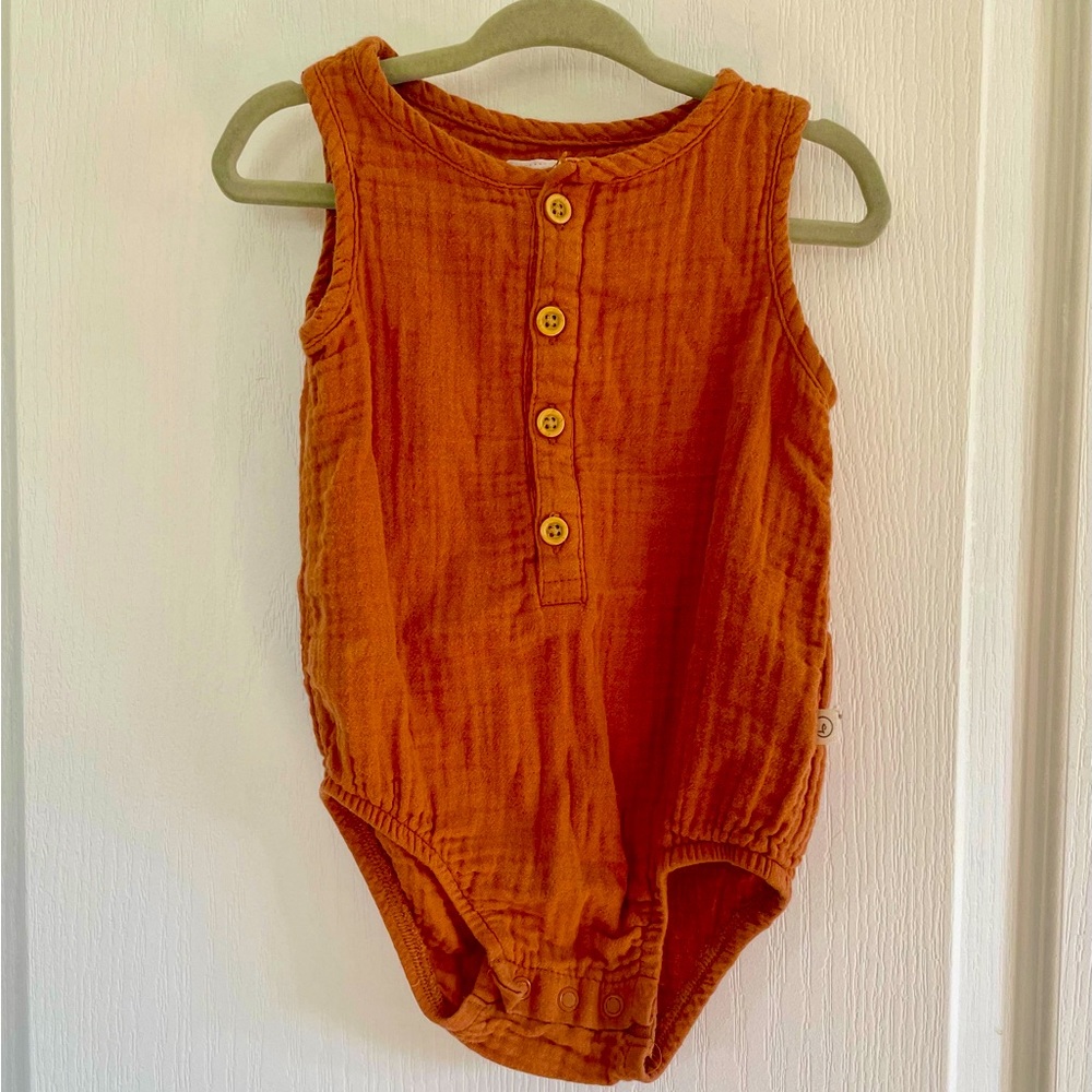 🍊Little Planet | Burnt Orange Bubble Romper